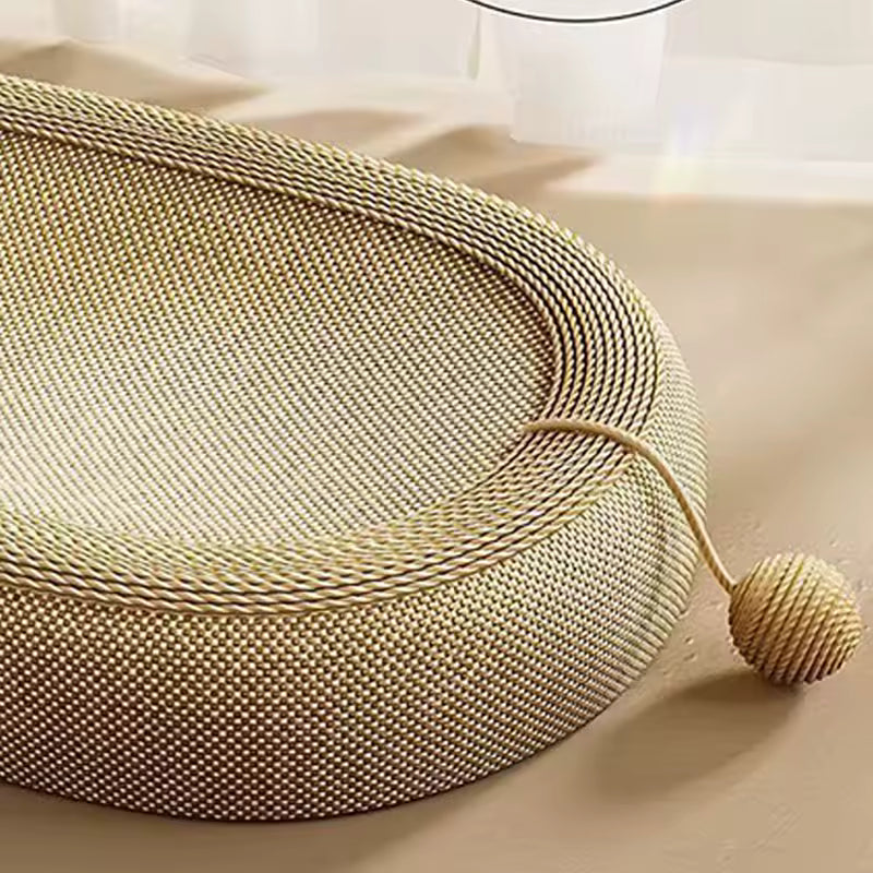 Cat tree with play ball Large oval sisal basin Sofa protection Indoor scratching board Wear-resistant pet supplies